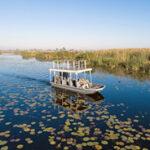 Boat cruise in the Okavango Delta