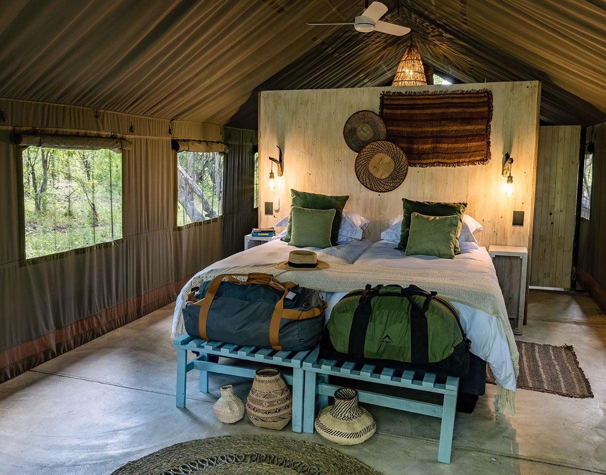 Innenansicht der MmaTsebe Tented Lodge